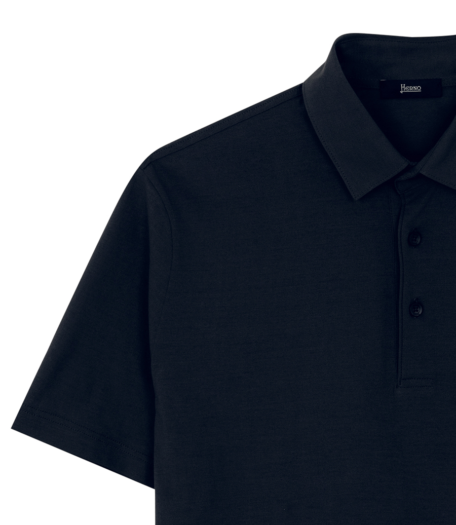 JERSEY CREPE POLO SHIRT