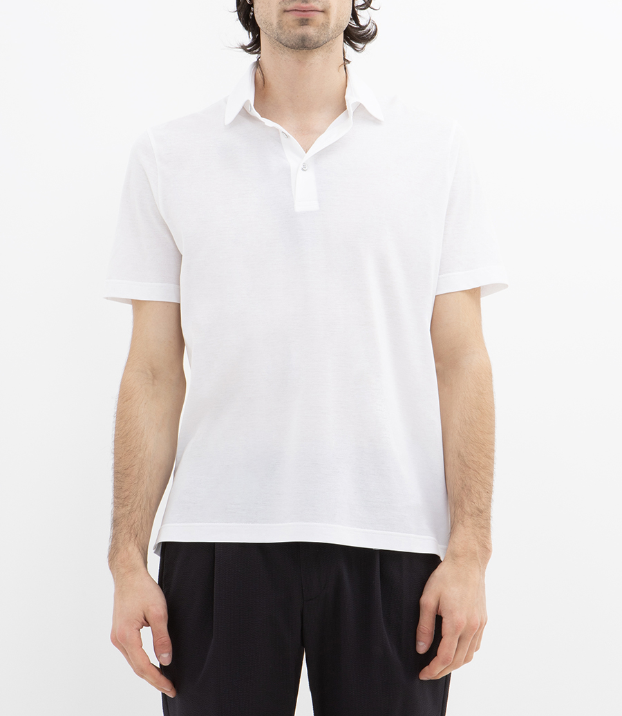 JERSEY CREPE POLO SHIRT