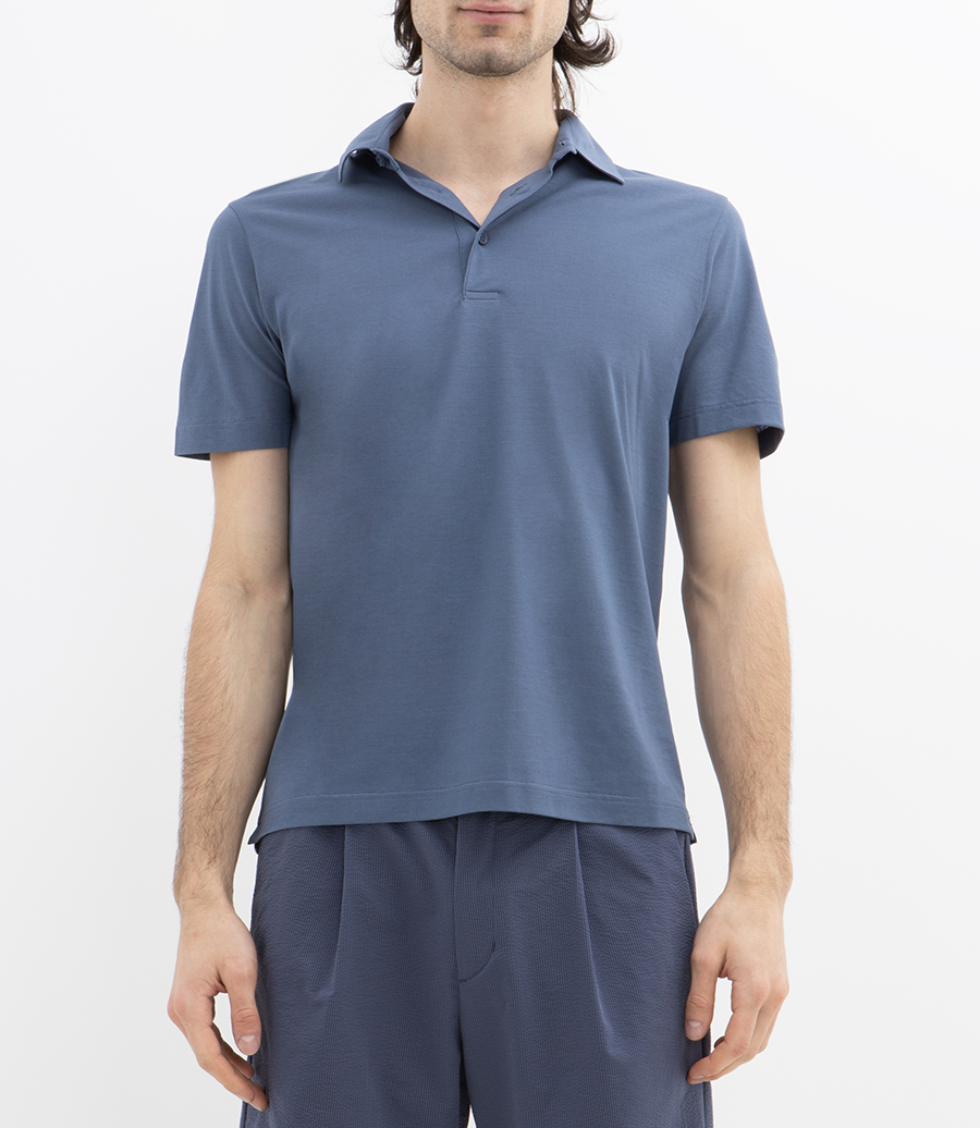 JERSEY CREPE POLO SHIRT