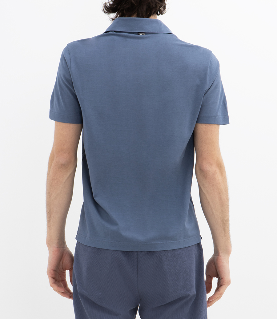 JERSEY CREPE POLO SHIRT