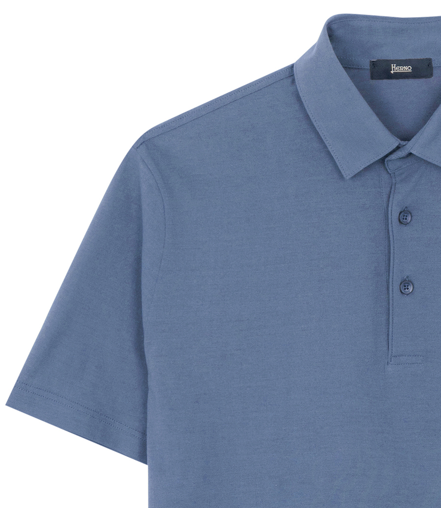JERSEY CREPE POLO SHIRT