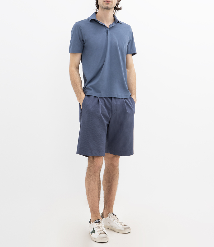 JERSEY CREPE POLO SHIRT