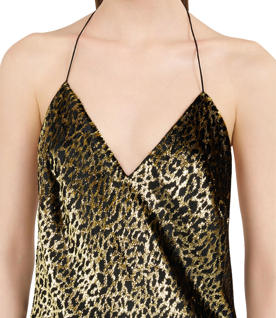 MACRO LEOPARD PRINT DRESS