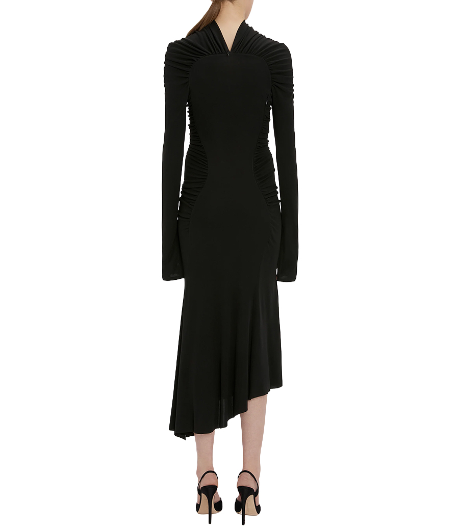 HIGH NECK MIDI DRESS