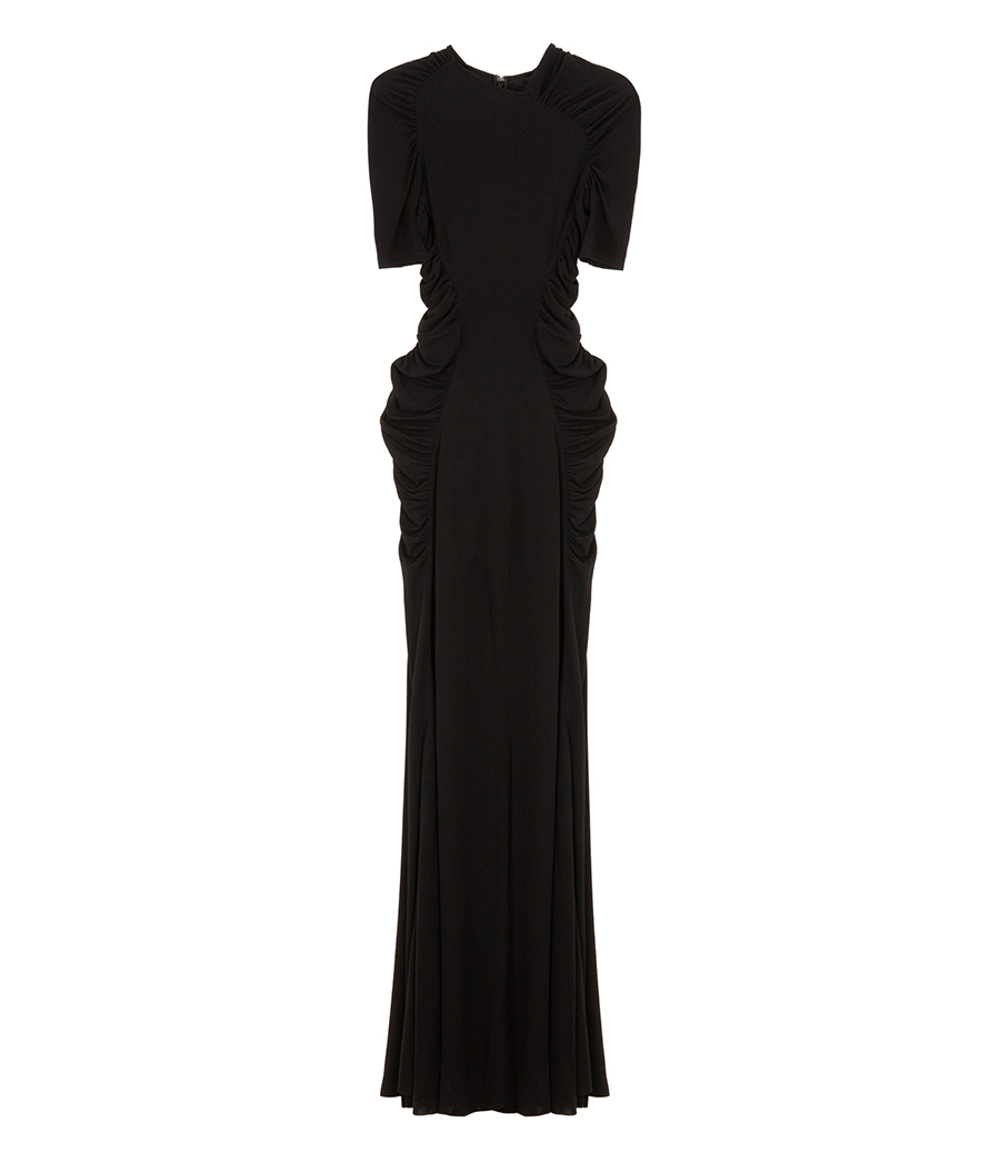 VICTORIA BECKHAM - SHORT SLEEVE GATHERED GOWN