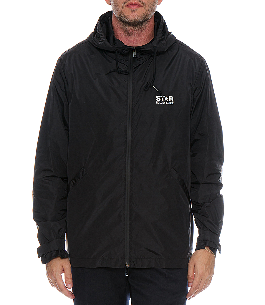 MEN'S WINDCHEATER WITH CONTRASTING WHITE LOGO AND STAR