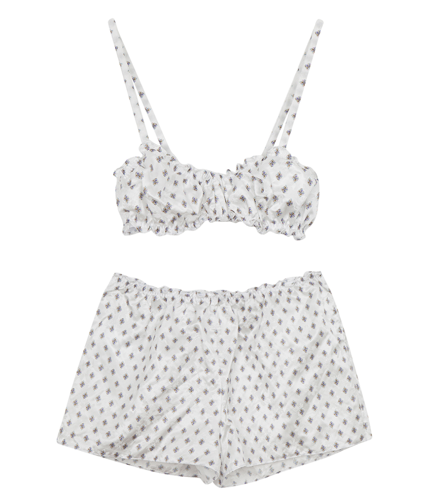 PHILOSOPHY DI LORENZO SERAFINI - TWO PIECE JACQUARD SET WITH ALL OVER FLOWERS
