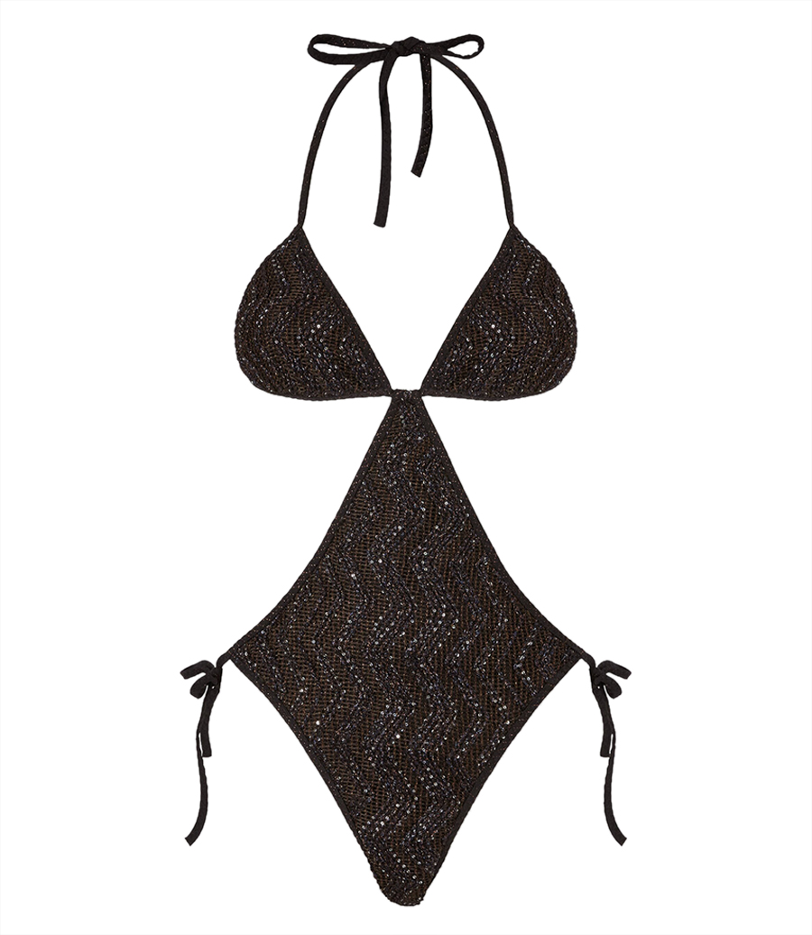 MISSONI - ZIGZAG MESH TRIKINI WITH SEQUINS