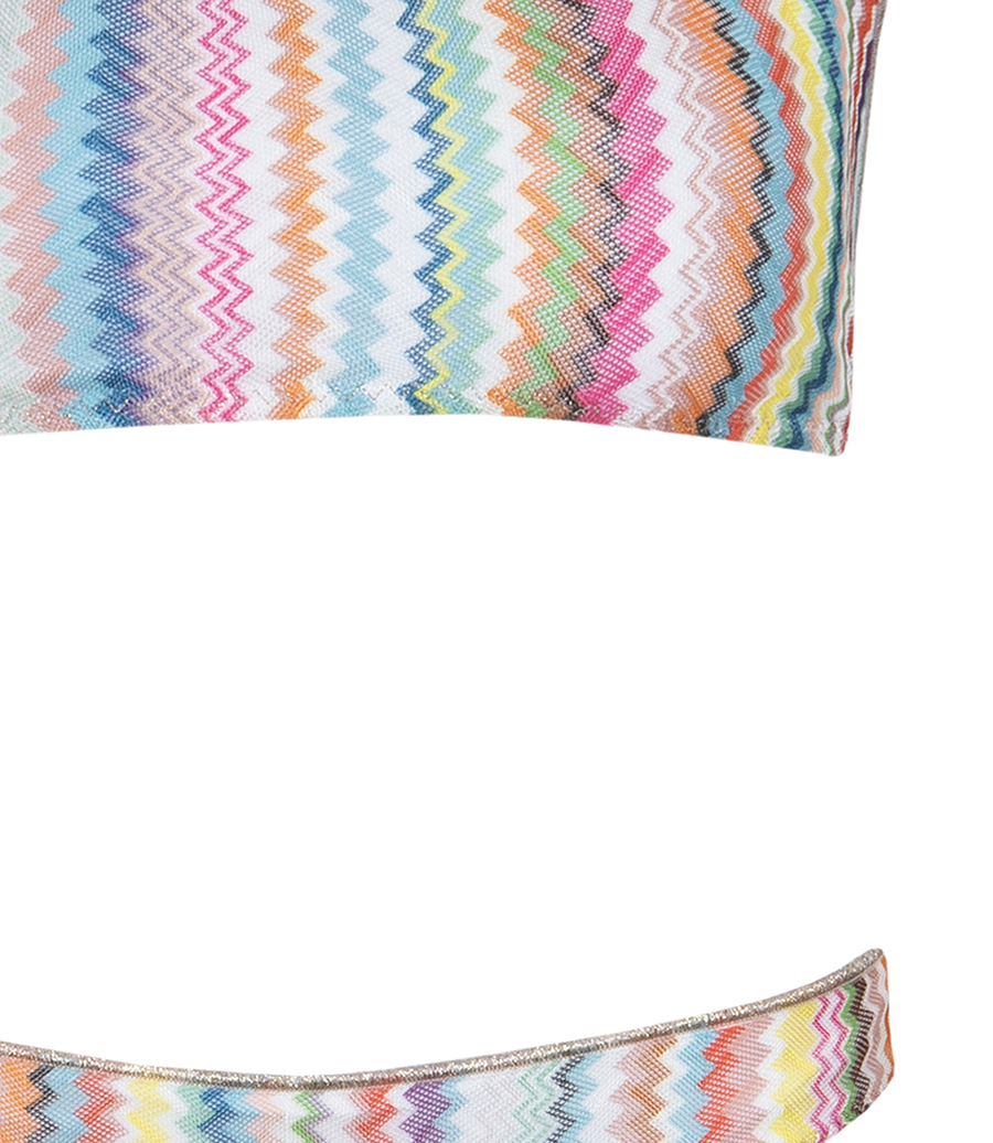 ZIGZAG PATTERN ONE-SHOULDER BIKINI