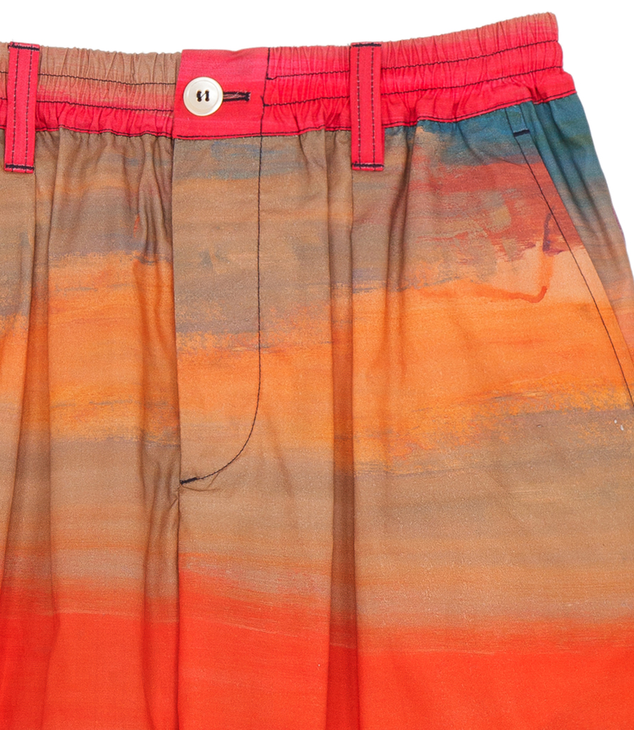 POPLIN SHORTS WITH DARK SIDE OF THE MOON PRINT