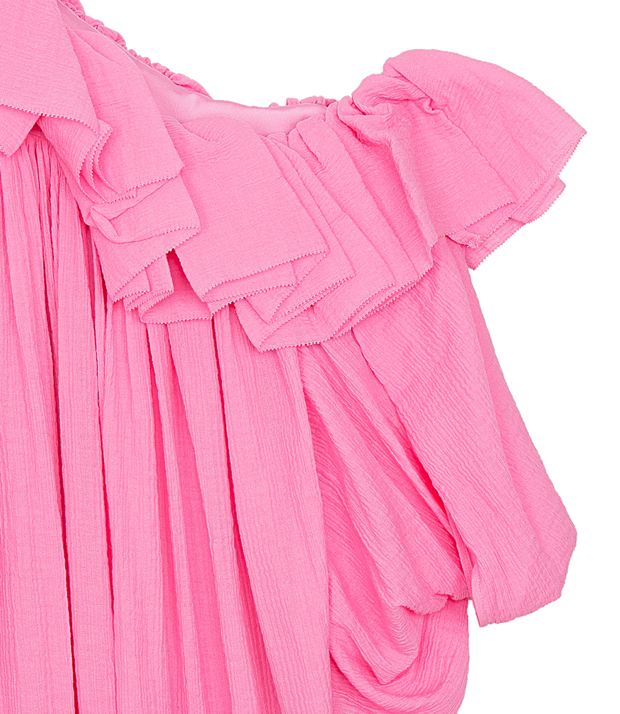 ONE SHOULDER RUFFLED DRESS