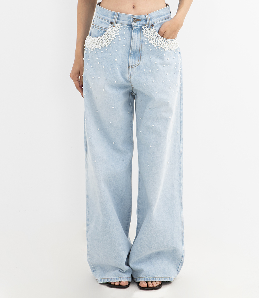 CRYSTAL EMBELLISHED TROUSERS