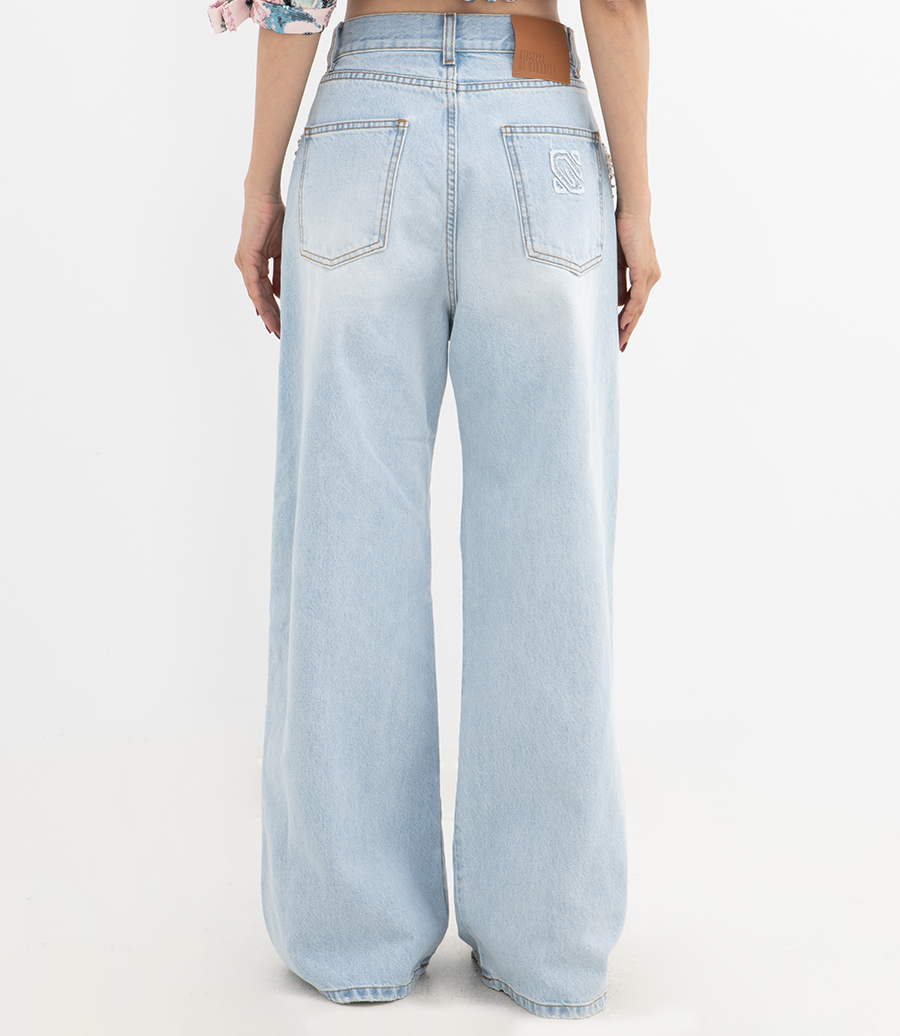 CRYSTAL EMBELLISHED TROUSERS