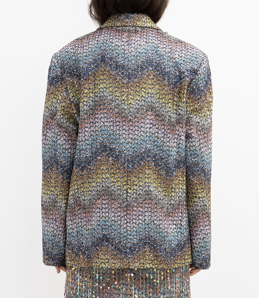 VISCOSE LAME WITH SEQUINS BLAZER