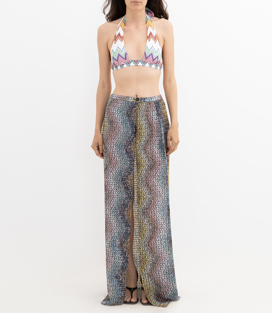 ZIGZAG MOTIF LONG SKIRT