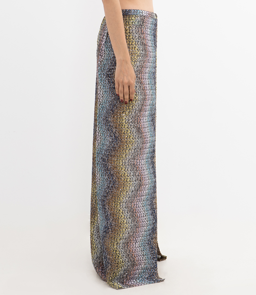 ZIGZAG MOTIF LONG SKIRT