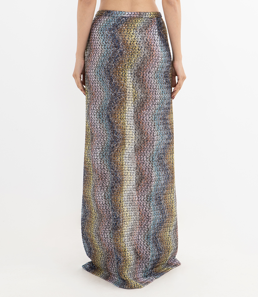 ZIGZAG MOTIF LONG SKIRT