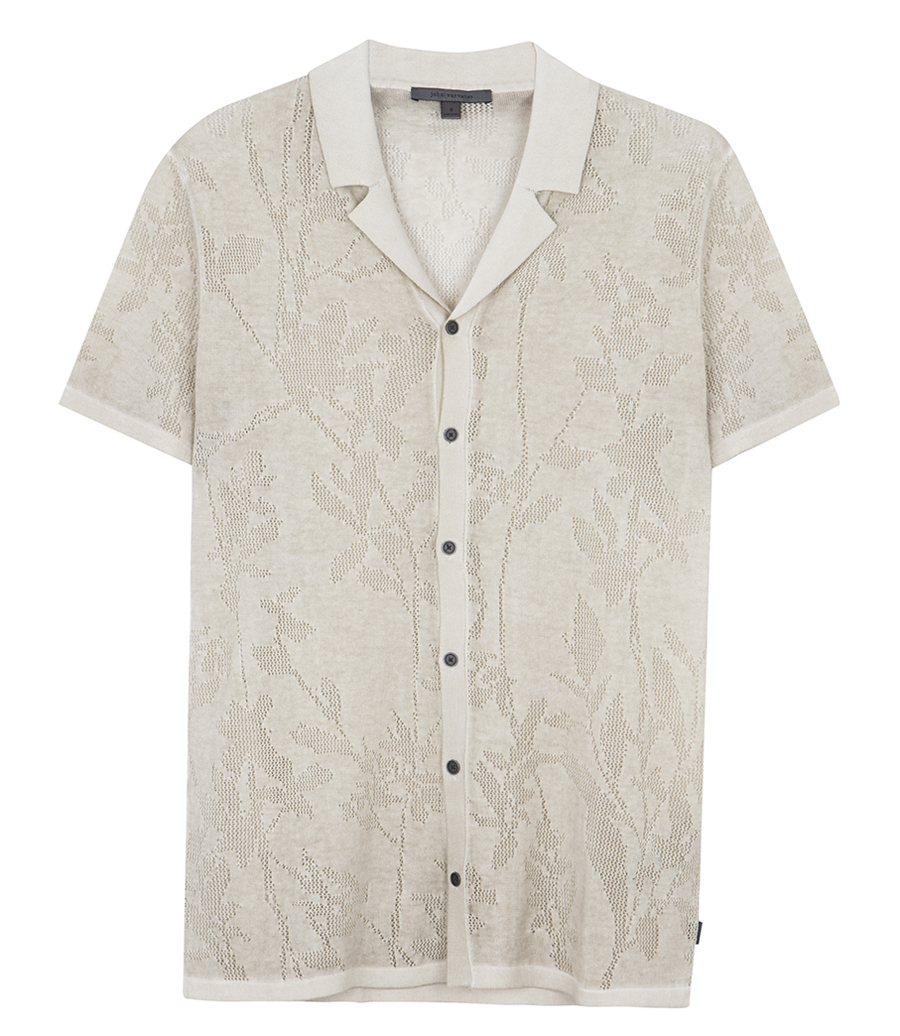 JOHN VARVATOS - MIGUEL SS CAMP COLLAR SHIRT