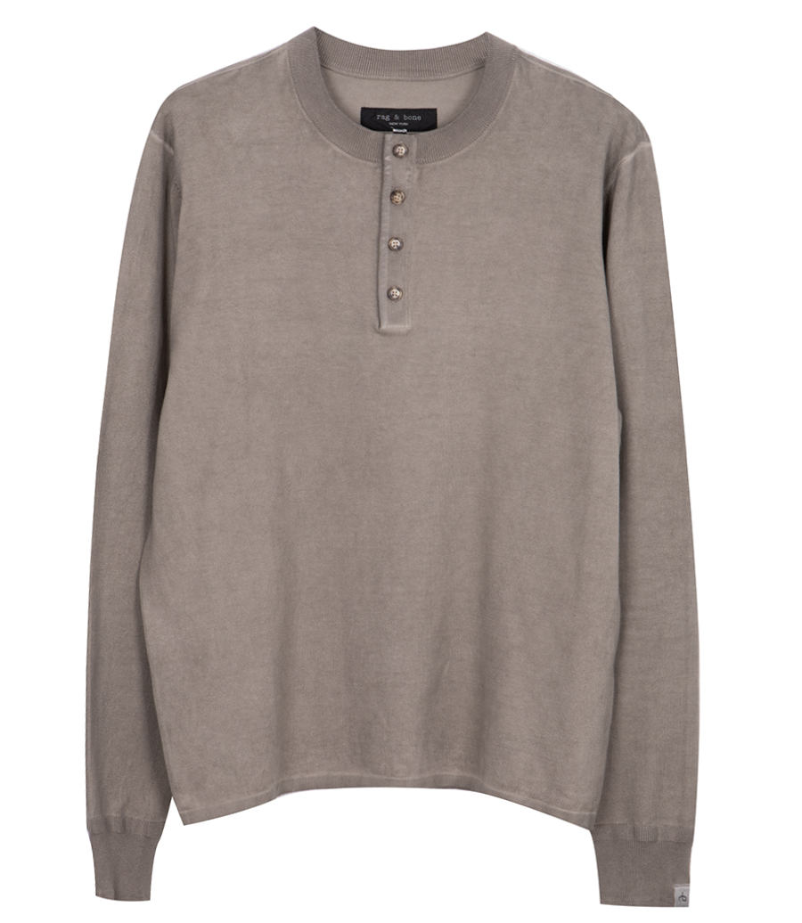 RAG & BONE - WASHED COTTON HENLEY