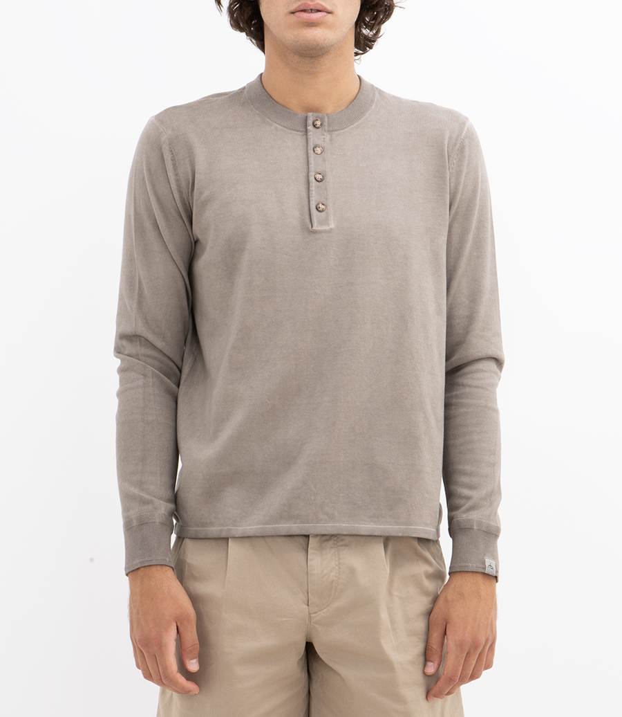 WASHED COTTON HENLEY