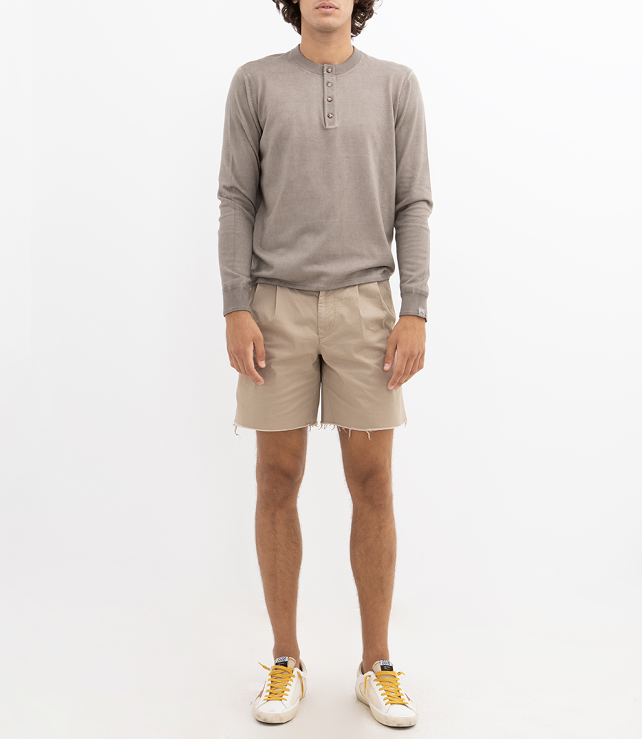 WASHED COTTON HENLEY