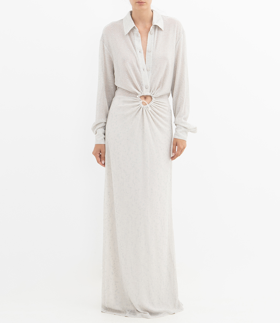 IMBER METALLIC SHIRT DRESS