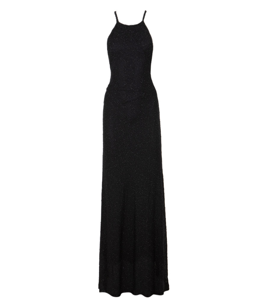 CHRISTOPHER ESBER - IMBER METALLIC HALTER DRESS