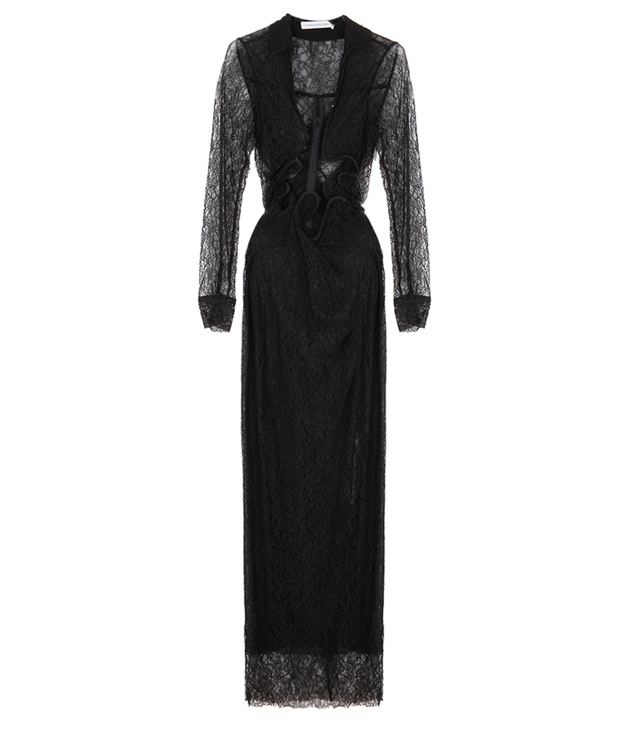 CHRISTOPHER ESBER - LACE VENUS PLUNGE SHIRT DRESS