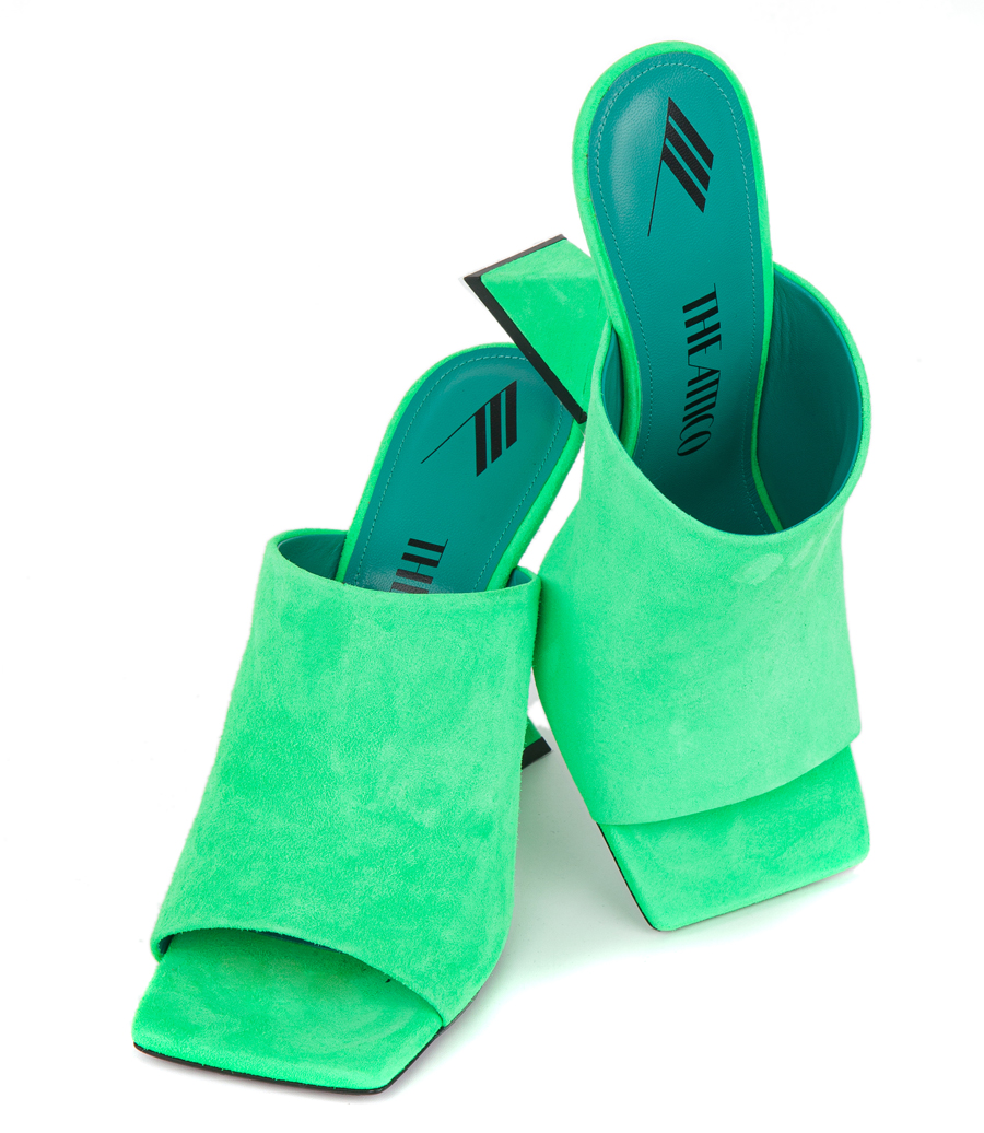 ''CHEOPE'' FLUO GREEN MULE