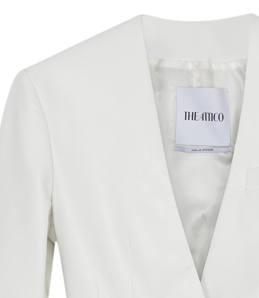 LEATHER WHITE BLAZER