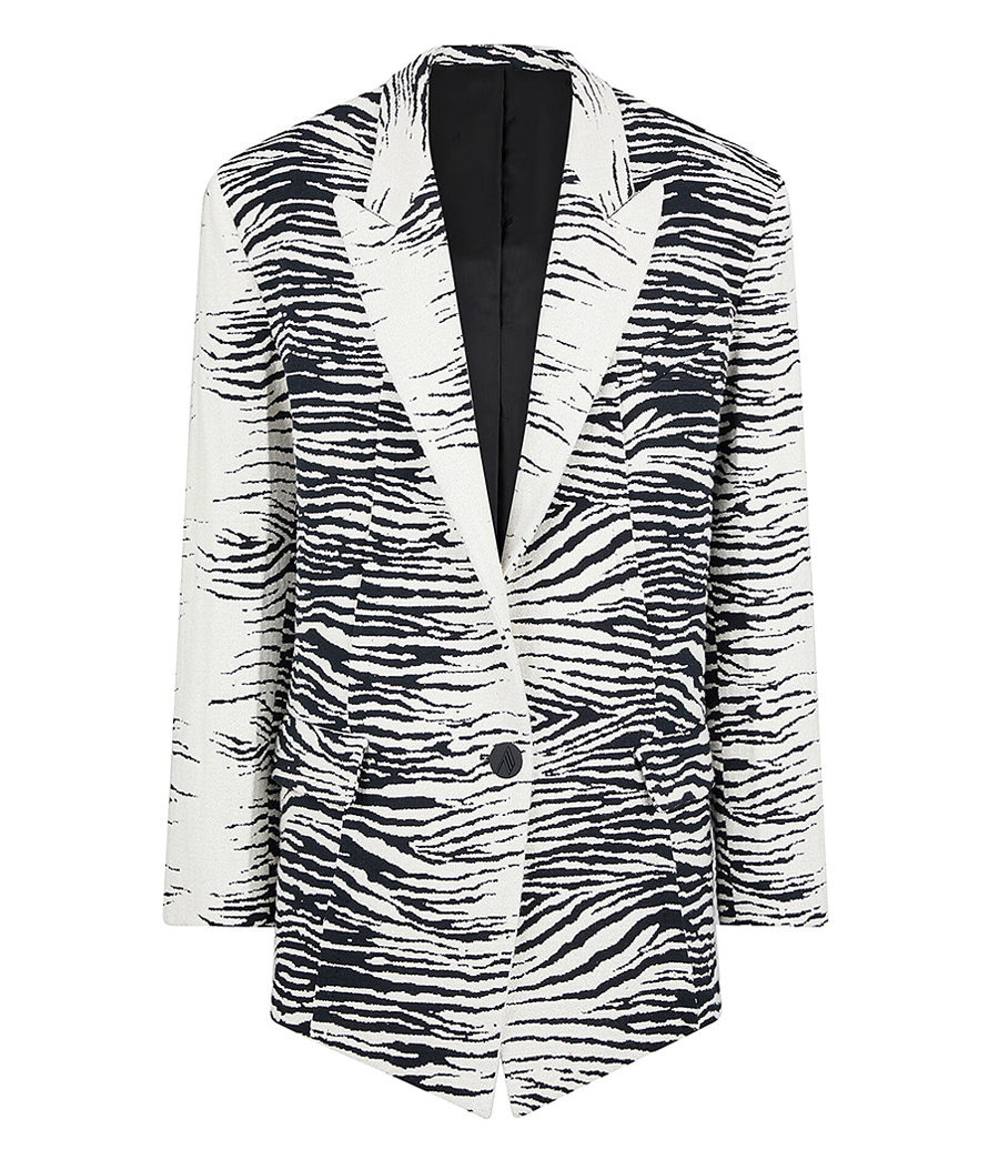 THE ATTICO - ''GLEN'' WHITE AND BLACK BLAZER