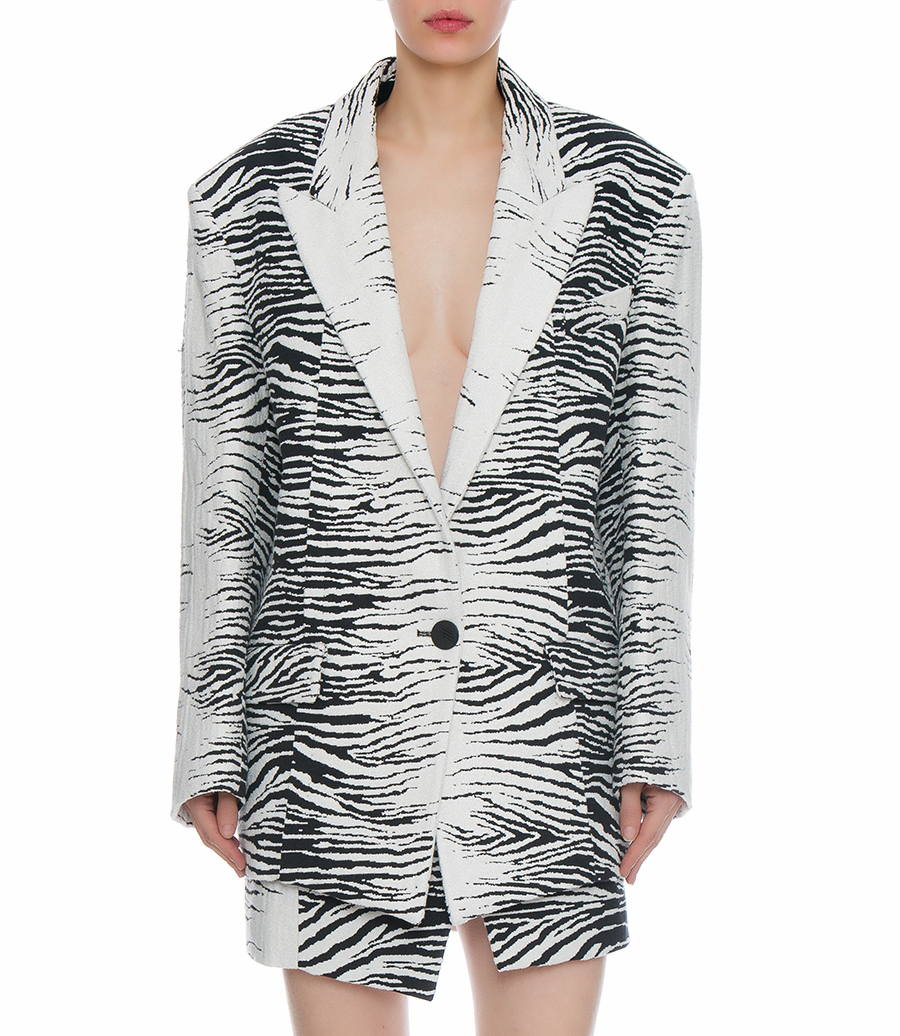 ''GLEN'' WHITE AND BLACK BLAZER
