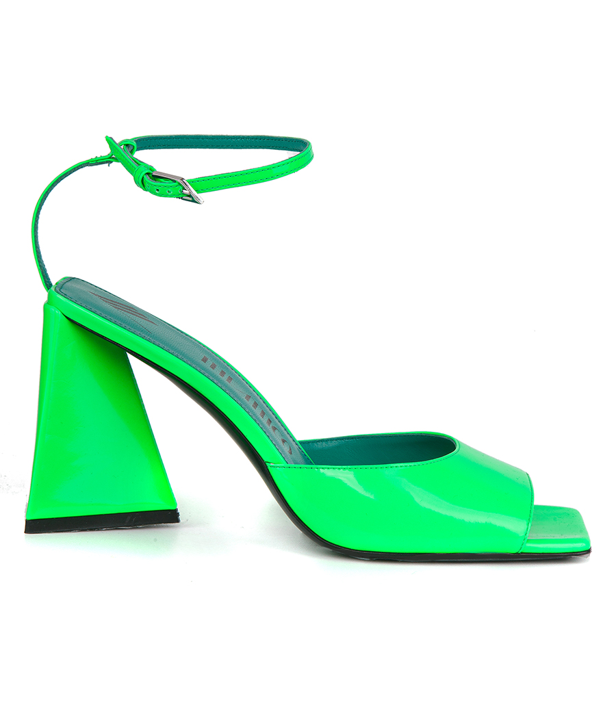 THE ATTICO - ''PIPER'' FLUO EMERALD SANDAL
