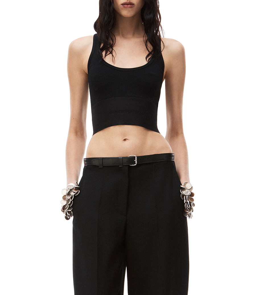LOGO ELASTIC SCOOPNECK BRA TOP
