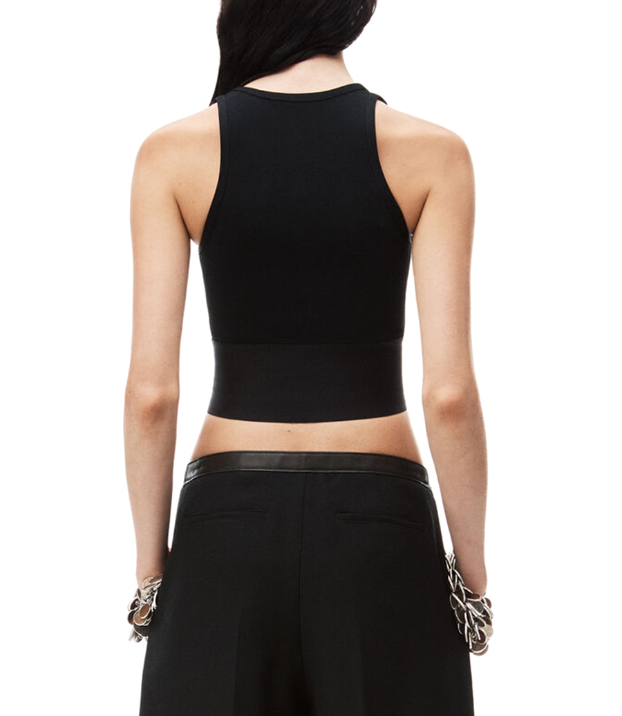 LOGO ELASTIC SCOOPNECK BRA TOP