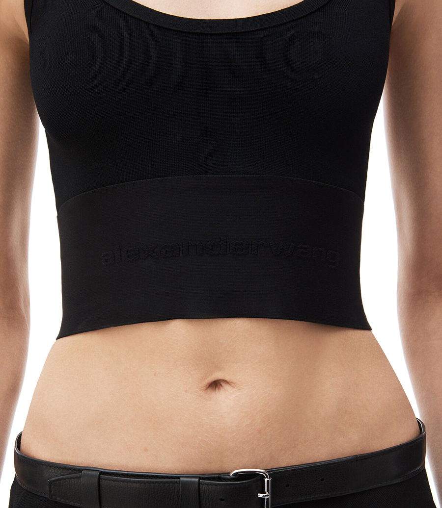 LOGO ELASTIC SCOOPNECK BRA TOP