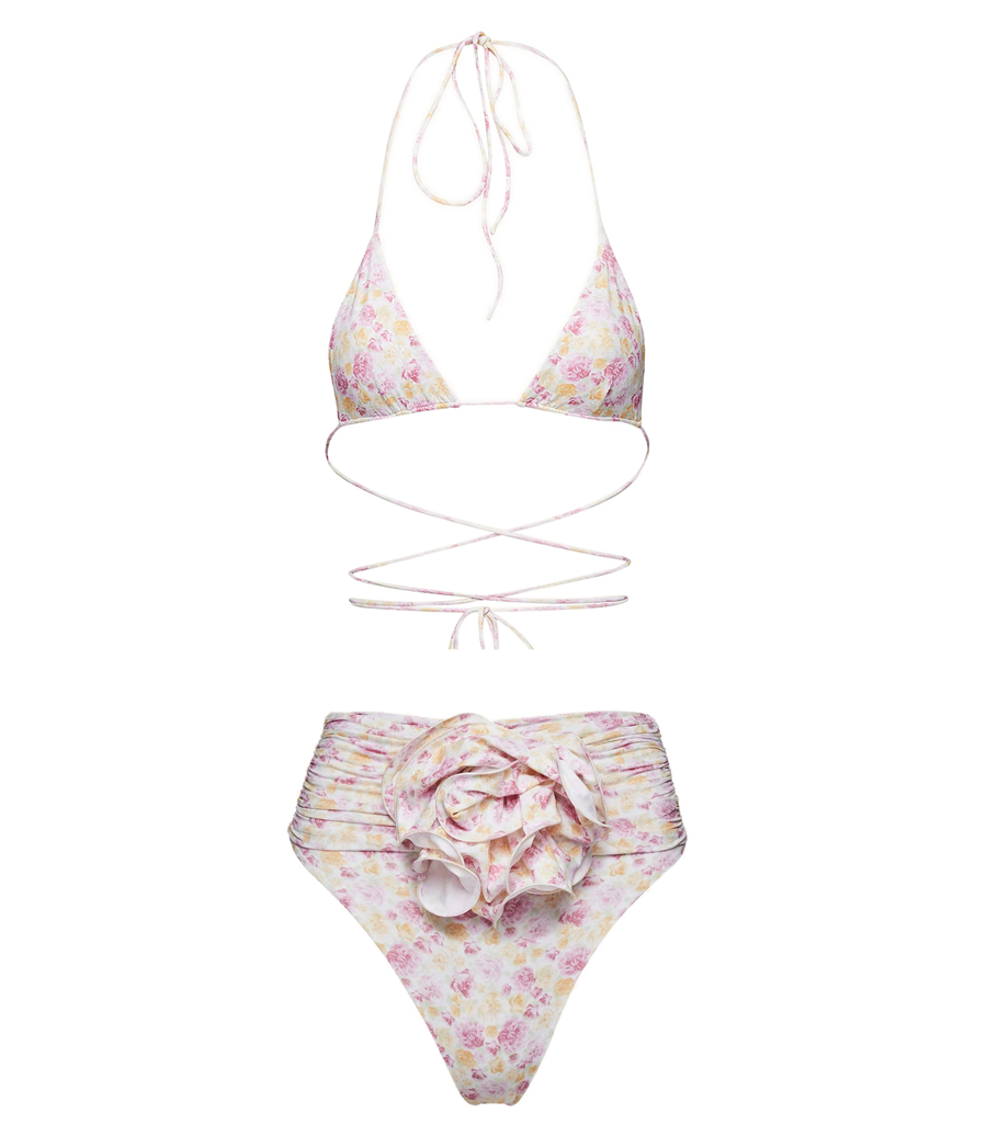 MAGDA BUTRYM - TRIANGLE BIKINI IN FLORAL PRINT