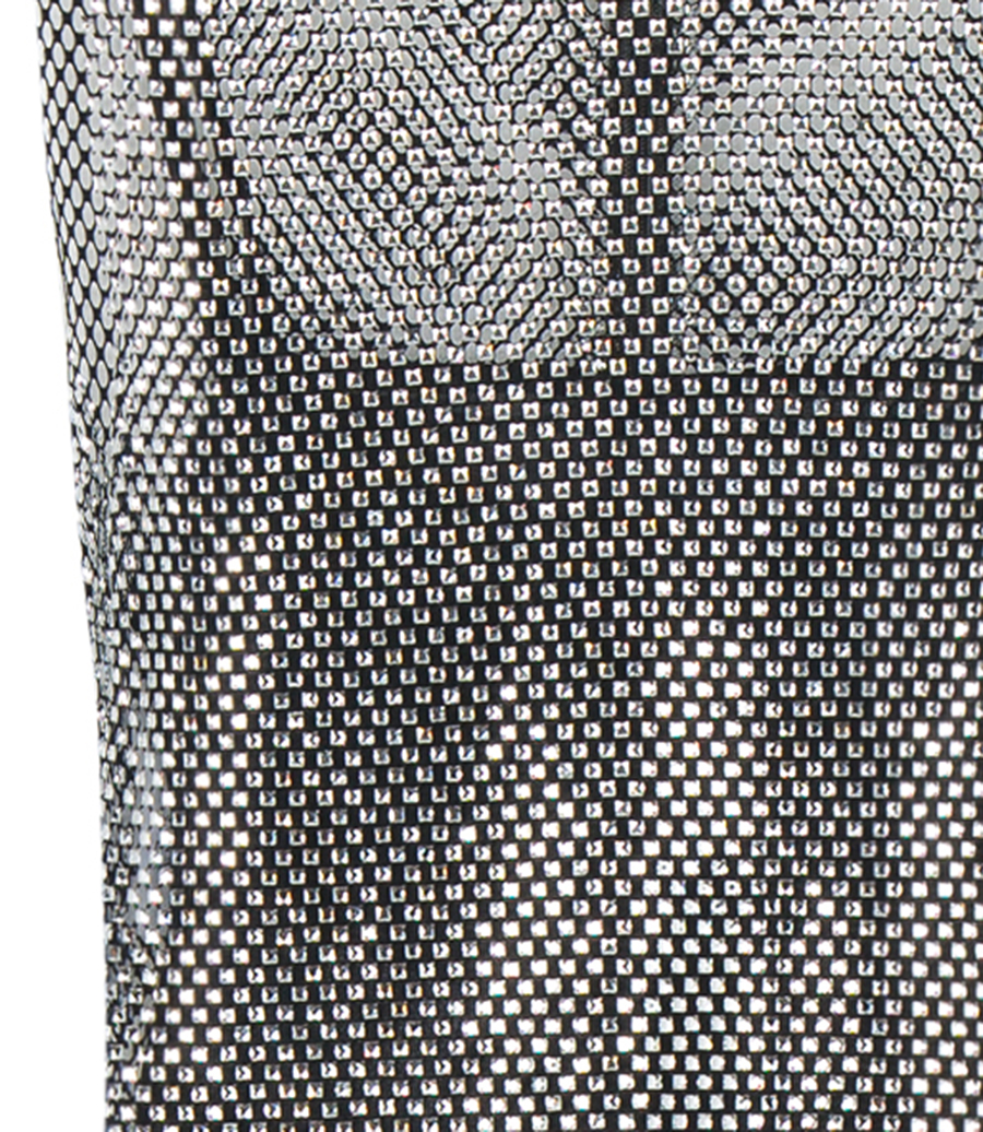 DRESS IN MESH WITH RHINESTONES