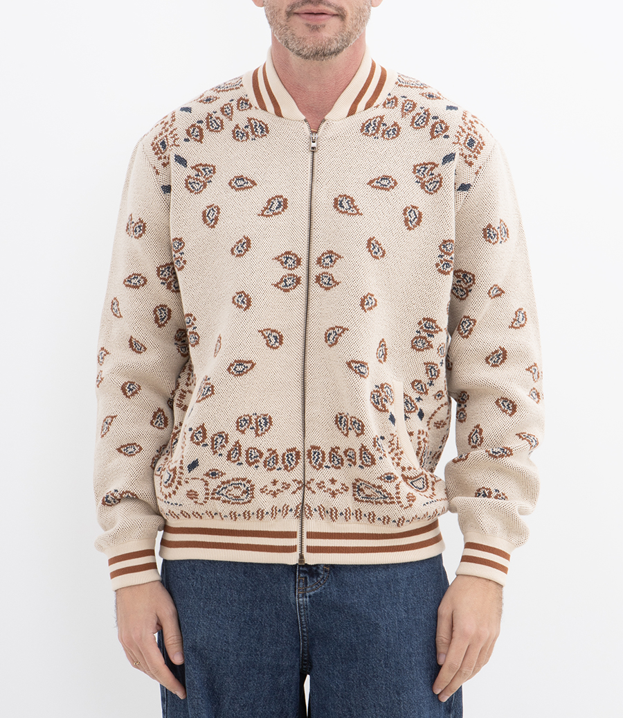 BANDANA PIQUET BOMBER JACKET