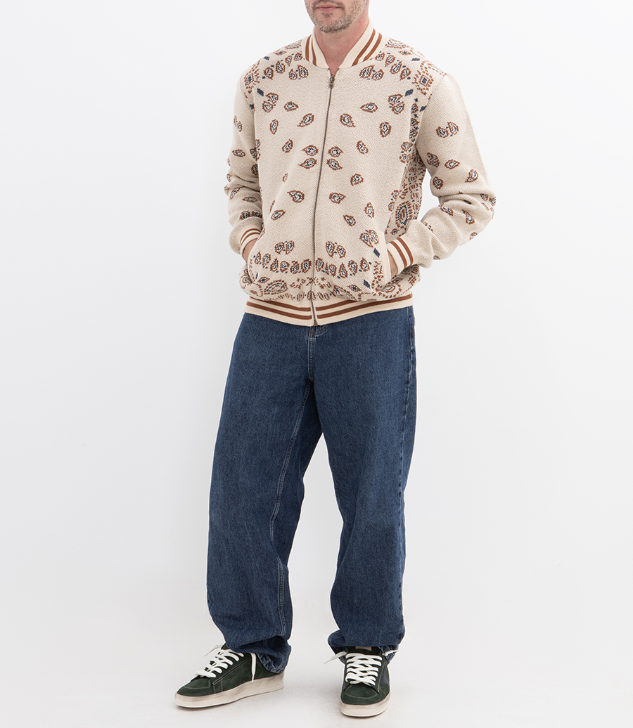 BANDANA PIQUET BOMBER JACKET