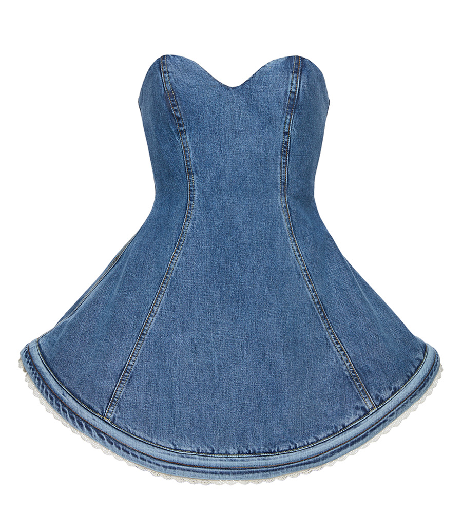MAGDA BUTRYM - STRAPLESS DENIM DRESS