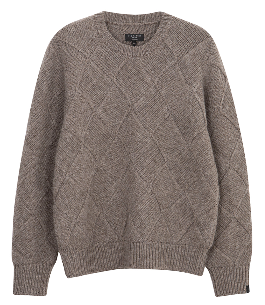 RAG & BONE - HAND KNIT ENTRELAC SWEATER