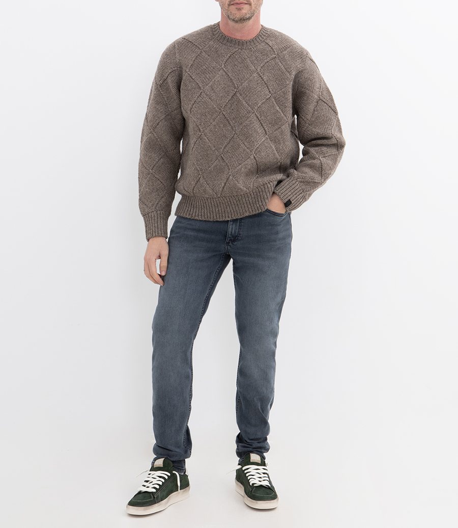 HAND KNIT ENTRELAC SWEATER