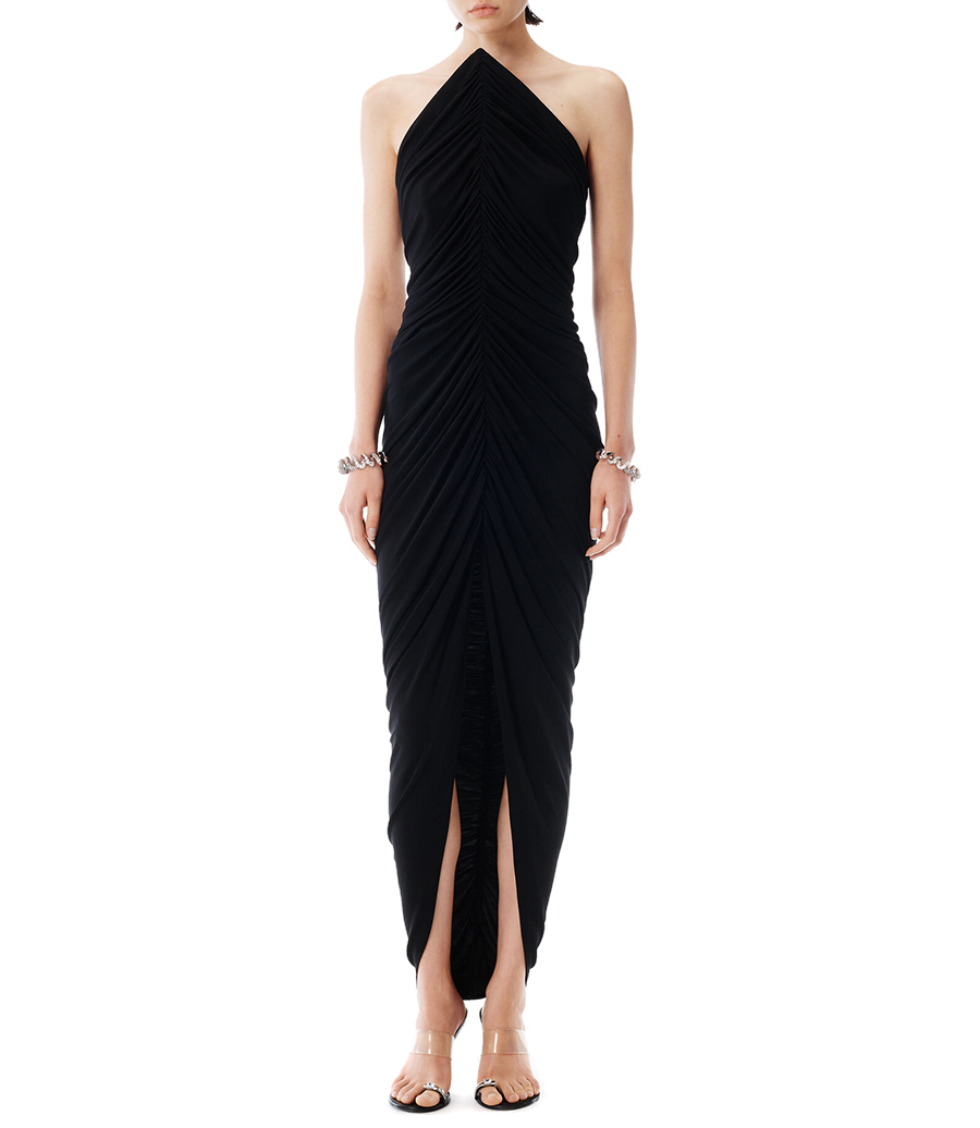 STRUCTURED BODICE MIDI DRESS