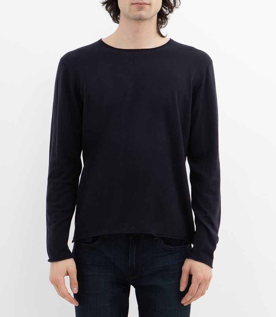 CASHMERE CREW PULLOVER LS