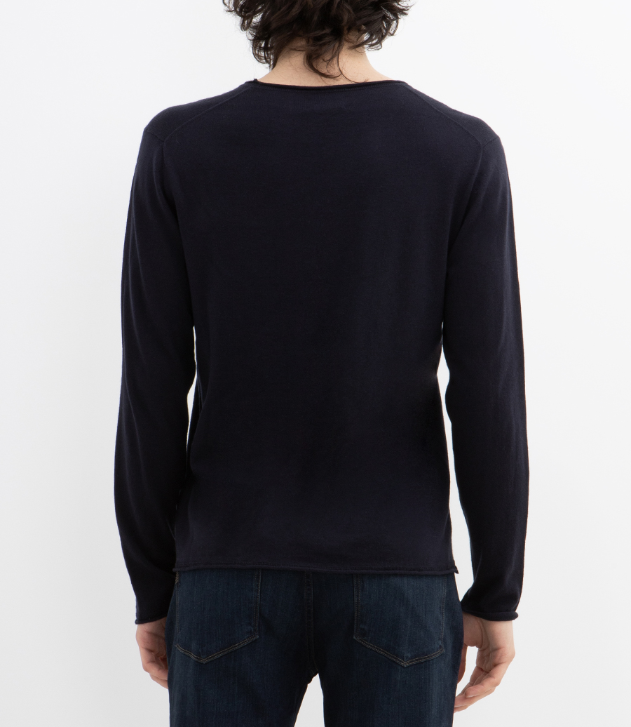 CASHMERE CREW PULLOVER LS