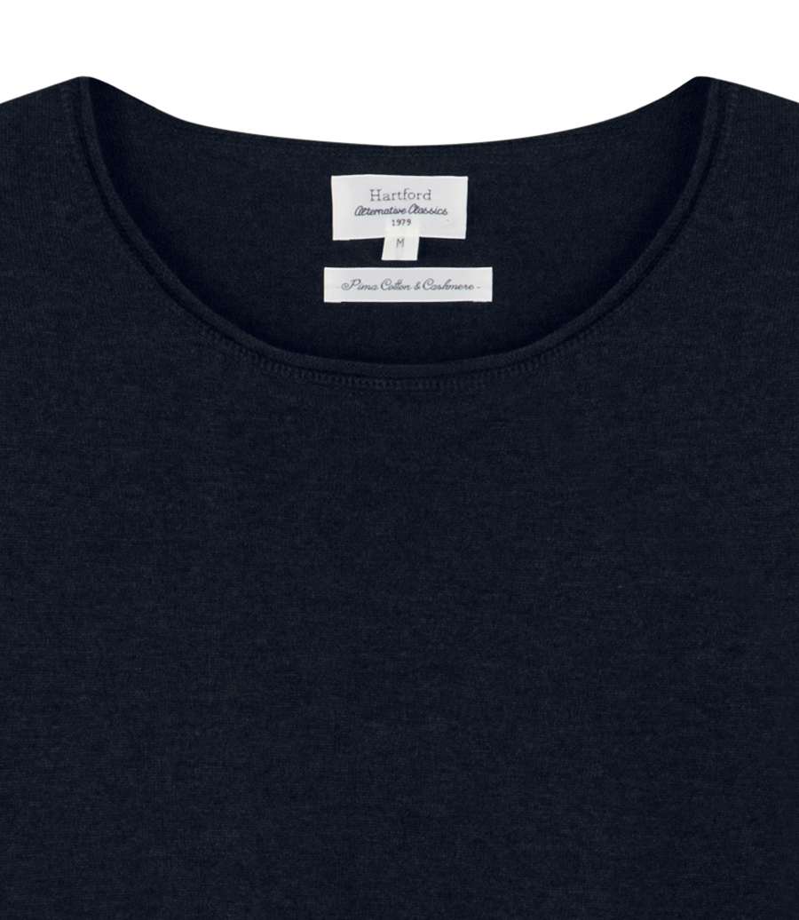 CASHMERE CREW PULLOVER LS