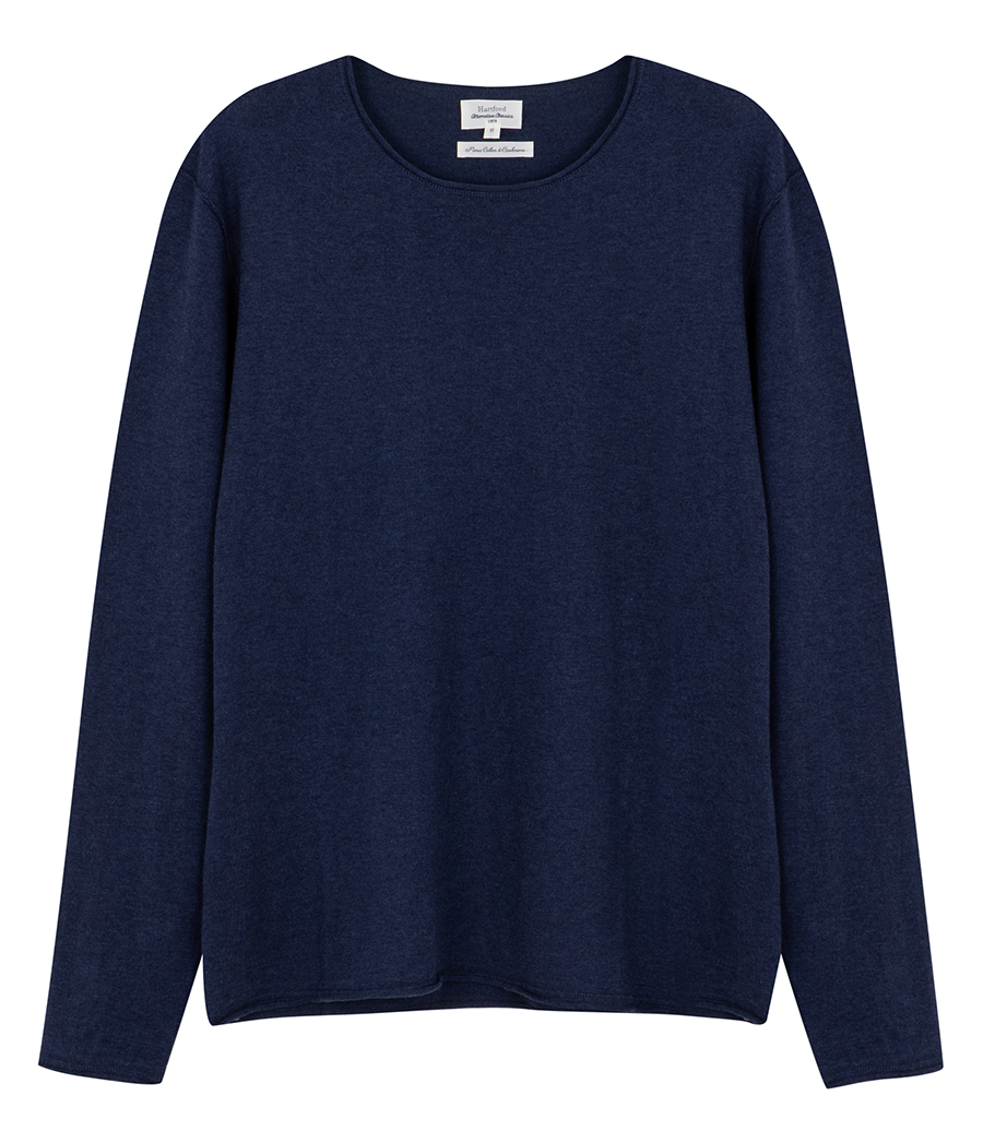 HARTFORD - CASHMERE CREW PULLOVER LS