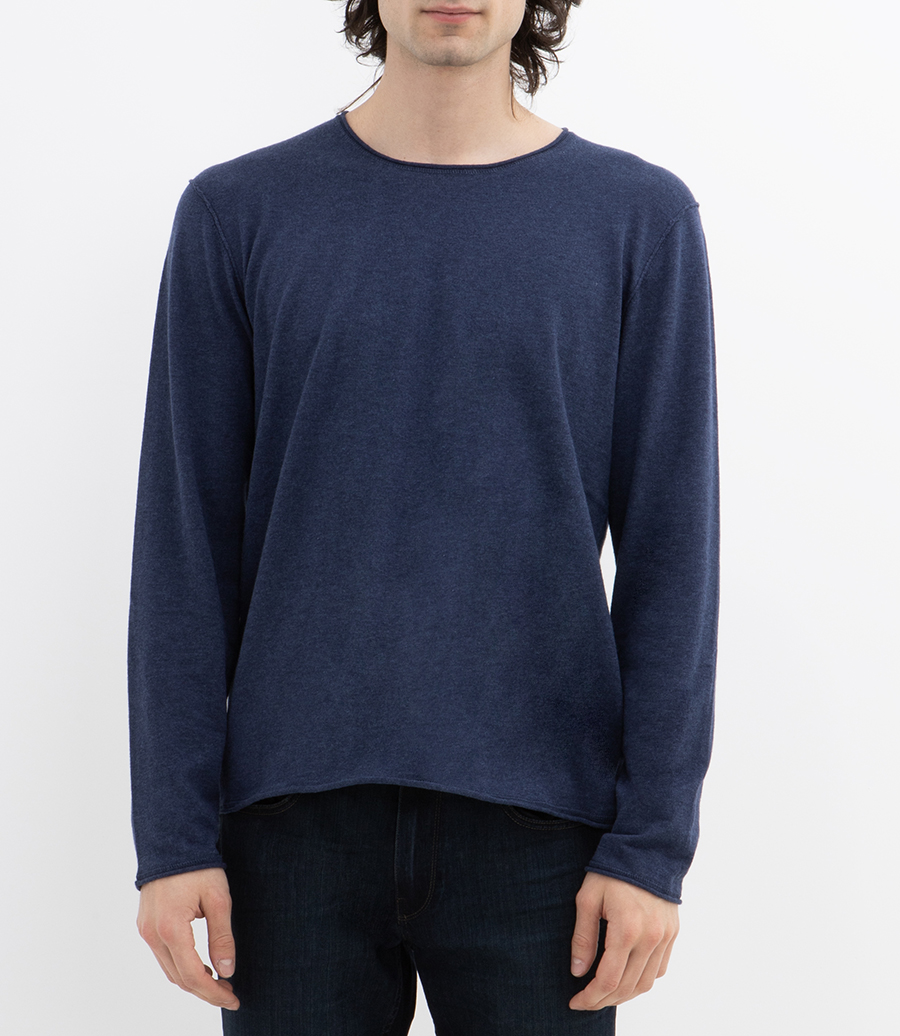 CASHMERE CREW PULLOVER LS