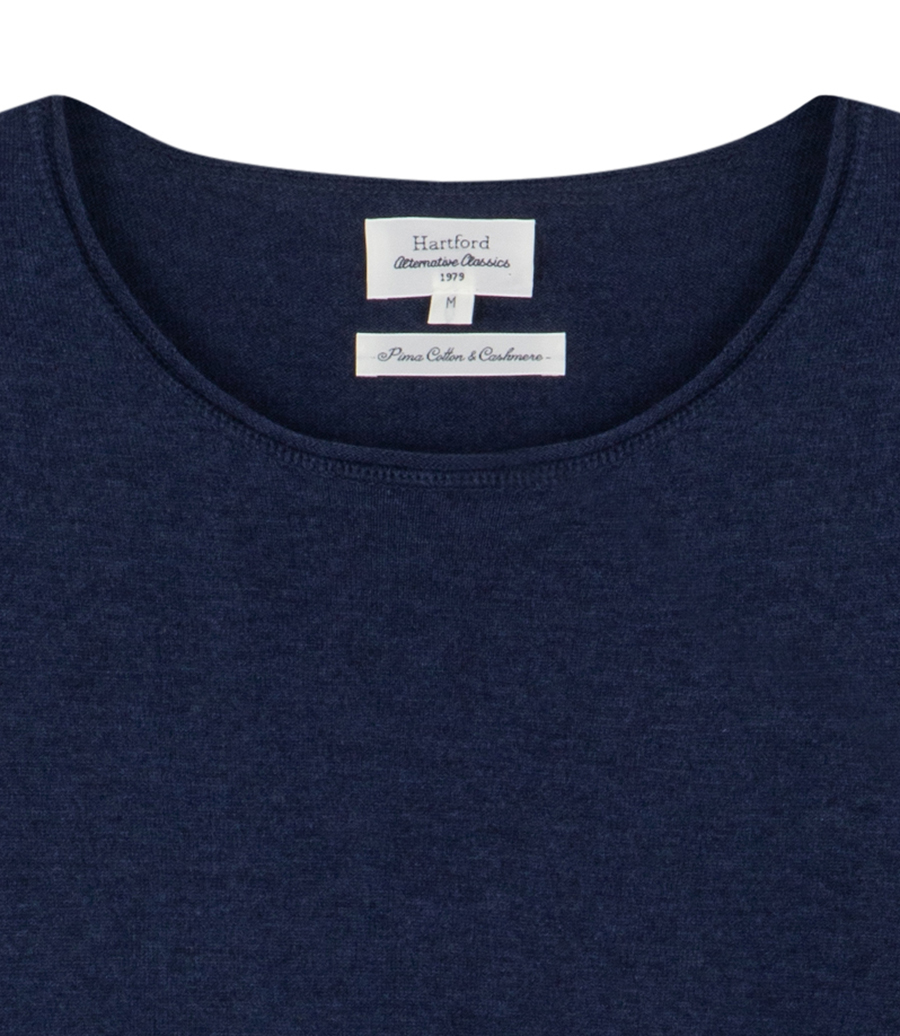 CASHMERE CREW PULLOVER LS